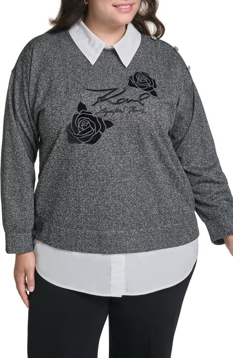Rose Two-Fer Sweatshirt