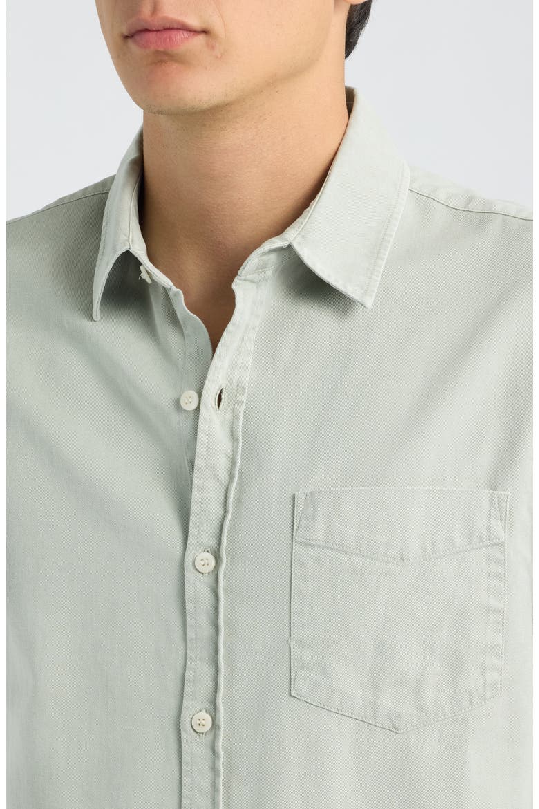 Organic Cotton Twill Long Sleeve Shirt, Alternate, color, SEAGRASS