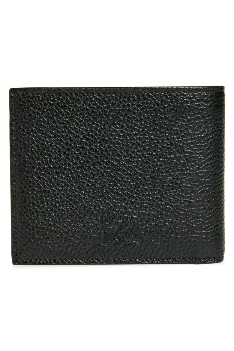 Funky Studded Leather Bifold Wallet, Alternate, color, BLACK/ GUN METAL