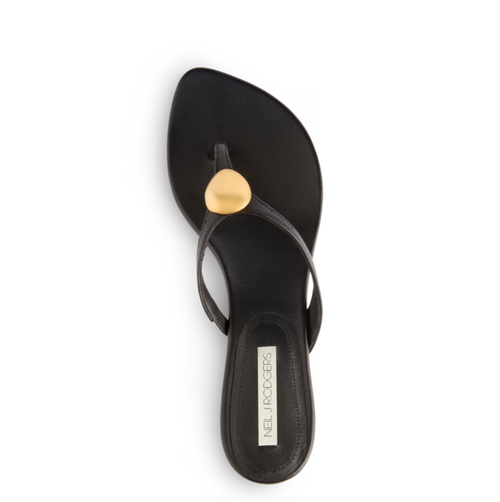 Neil J. Rodgers Pebble Sandal In Black Nappa