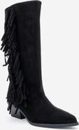 Forever & Always Shoes Orlo Leather Fringed Western Boot