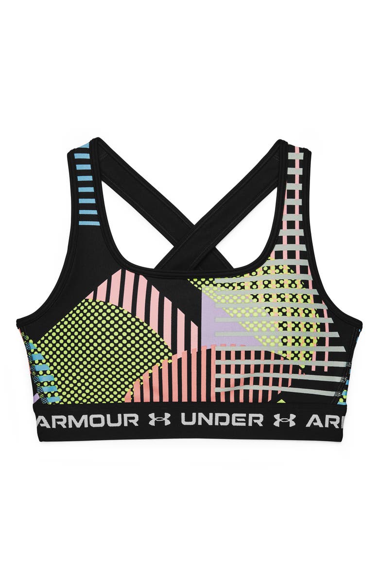 Under Armour Print Cross Back Sports Bra, Alternate, color, 