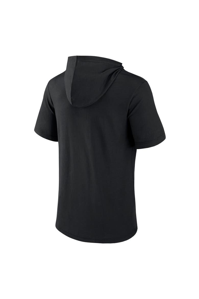 Men's Fanatics Branded Black Chicago White Sox Iconic Rebel Short Sleeve Pullover Hoodie, Alternate, color, Black