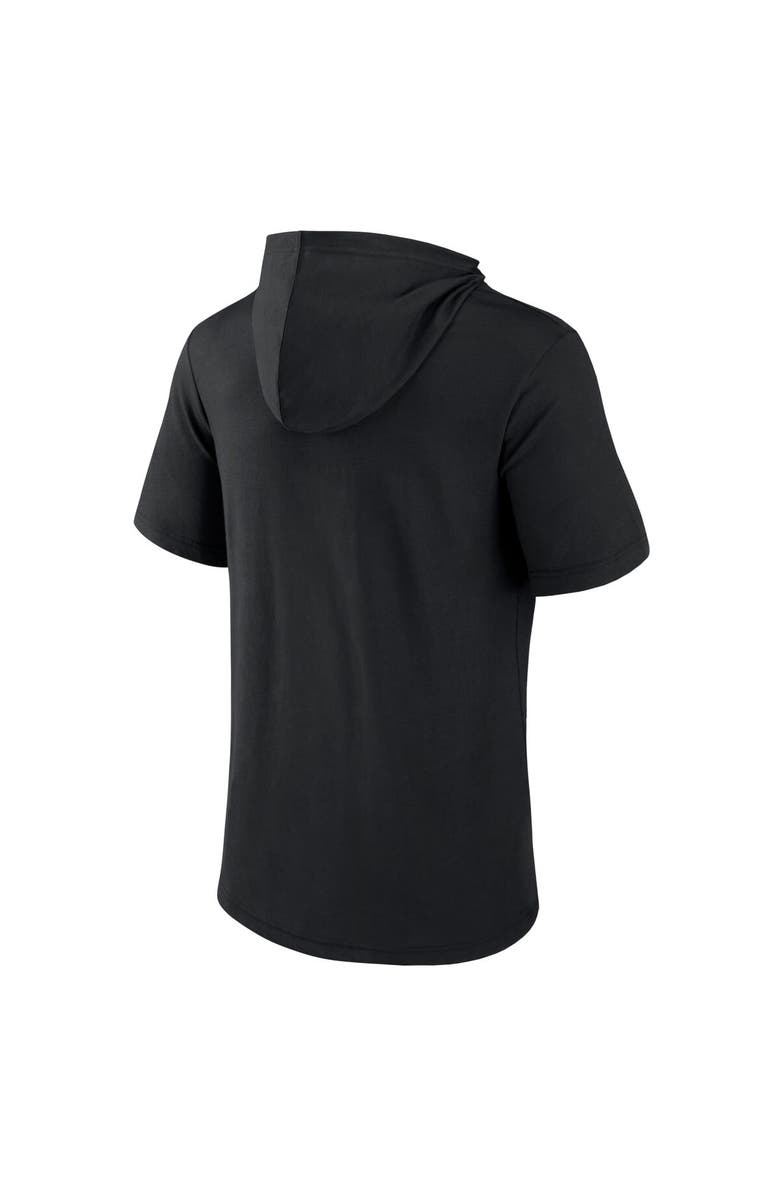 FANATICS Men's Fanatics Branded Black Chicago White Sox Iconic Rebel Short Sleeve Pullover Hoodie, Alternate, color, Black