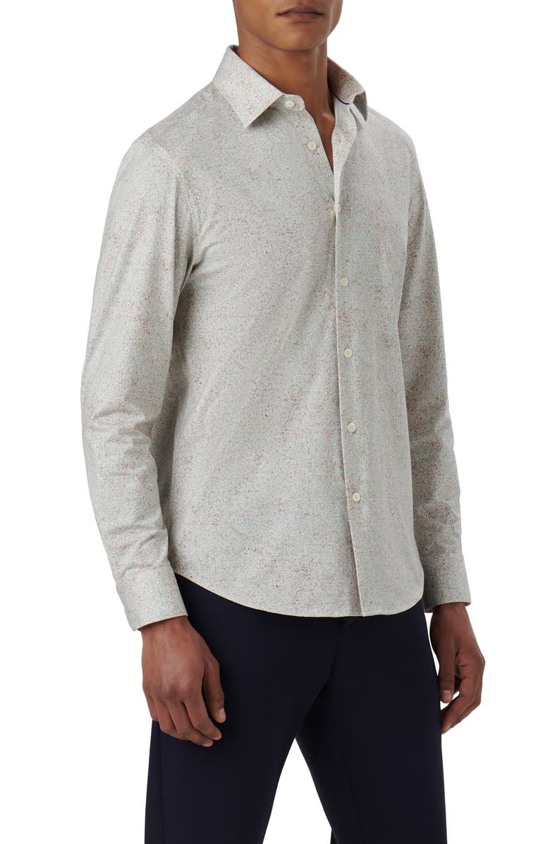 Bugatchi James OoohCotton<sup>®</sup> Marble Print Button-Up Shirt, Alternate, color, 