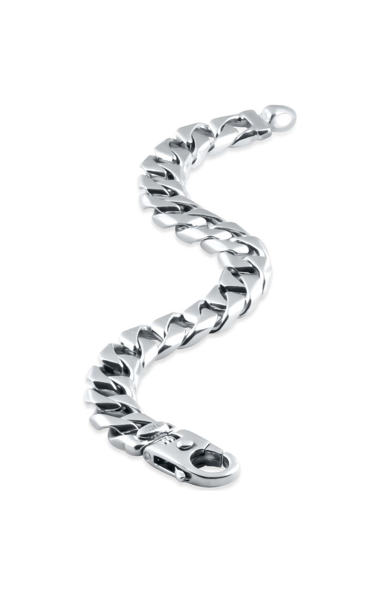 Bliss Diamond Solid 107.8 gram Platinum 11.5mm Heavy Franco Link Lobster Clasp Bracelet 8.5", Alternate, color, 