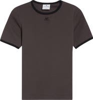 Courrèges Contrast Trim Logo T-Shirt