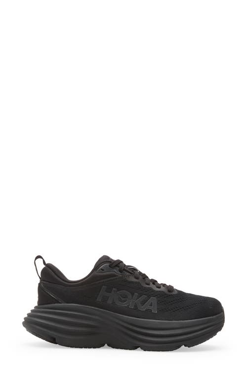 Hoka Bondi 8 Running Shoe In Black