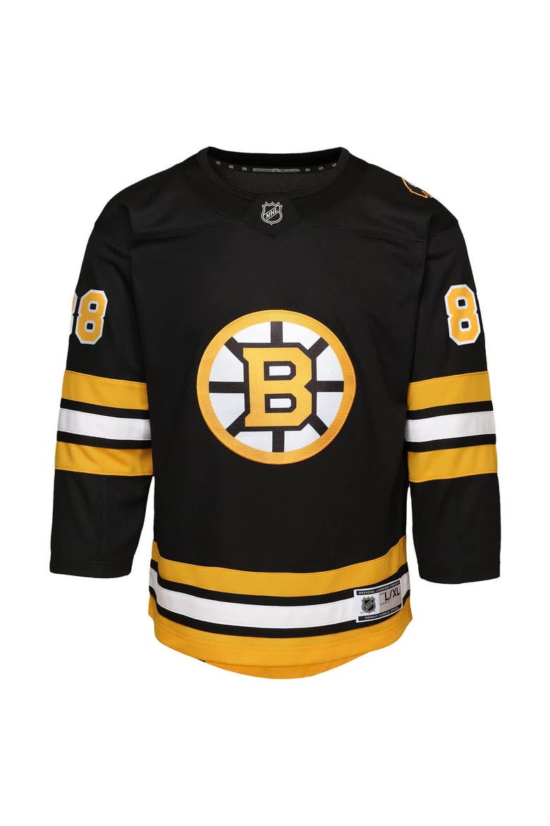 Youth David Pastrnak Black Boston Bruins Home Premier Player Jersey, Alternate, color, Black
