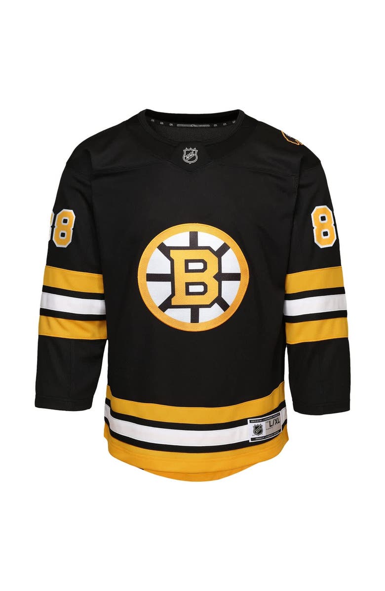 Outerstuff Youth David Pastrnak Black Boston Bruins Home Premier Player Jersey, Alternate, color, Black