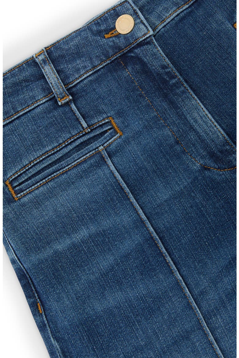 Claude Flare Jeans, Alternate, color, MID BLUE