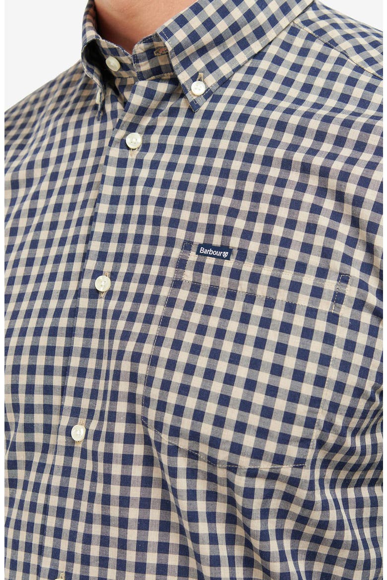Merryton Tailored Fit Check Button-Down Shirt, Alternate, color, STONE