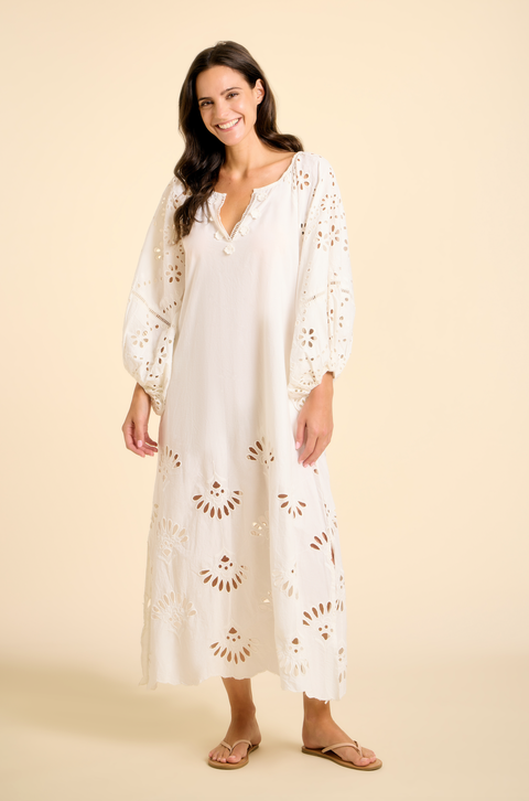 Donna Eyelet Maxi Dress