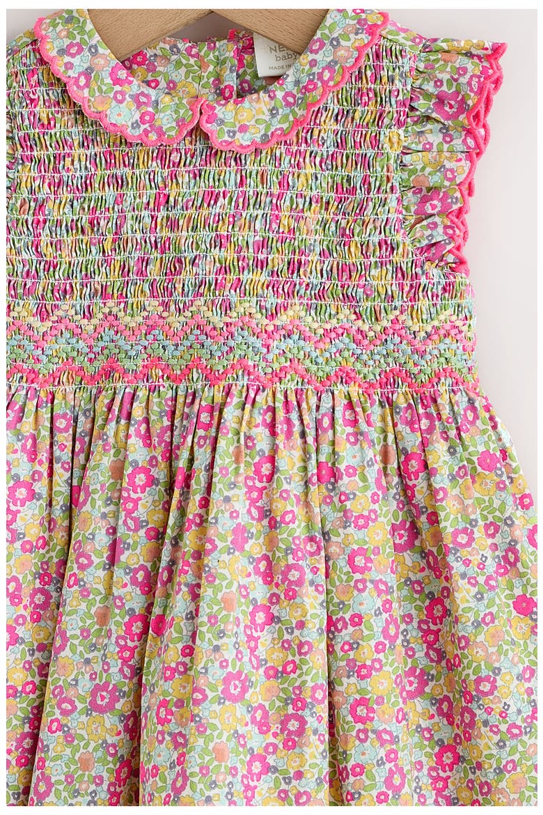 Ditsy Floral Print Sleeveless Dress, Alternate, color, PINK