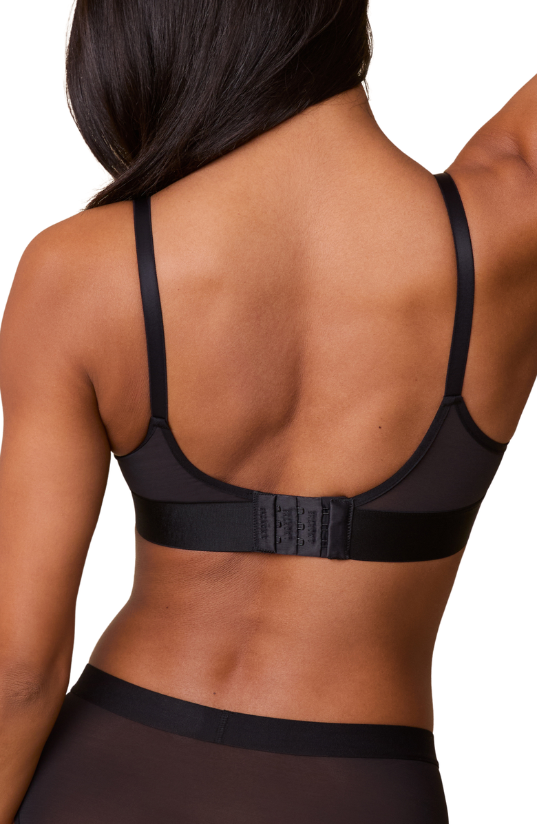 Harper Wilde Comfort Mesh Plunge Bra, Alternate, color, Black