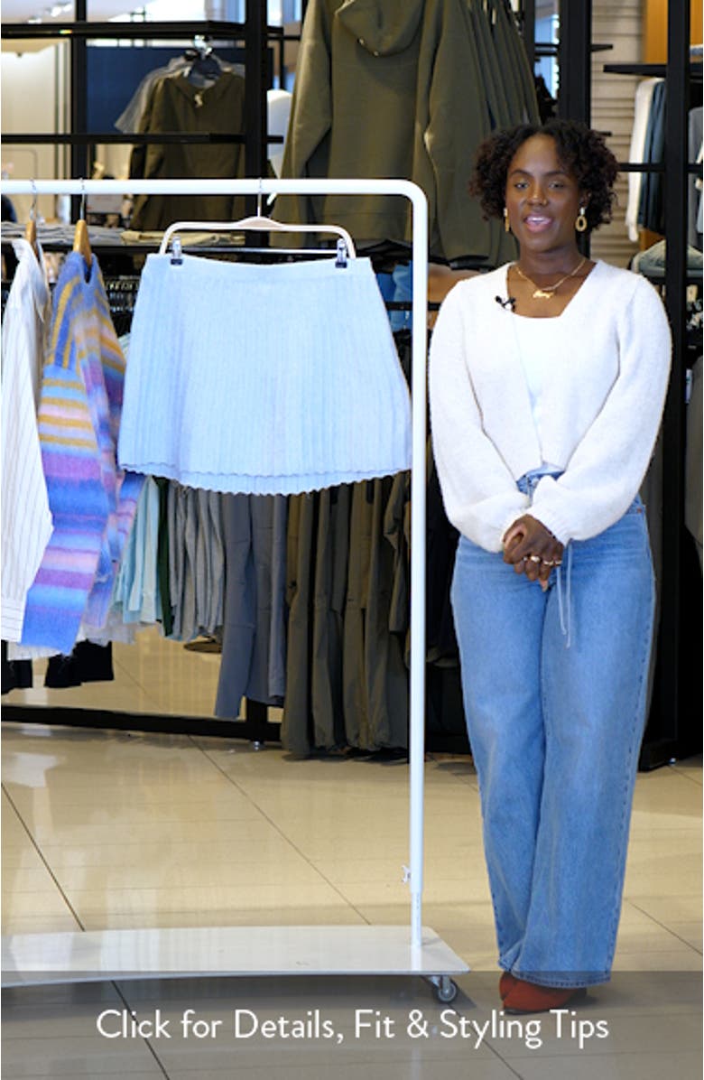 Rib Sweater Flare Miniskirt, sales video thumbnail