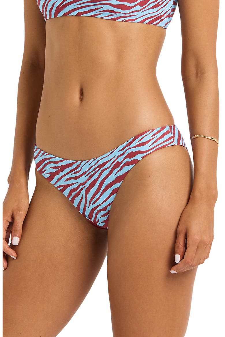 Siara Bikini Bottoms, Alternate, color, BLUE ZEBRA RUBY