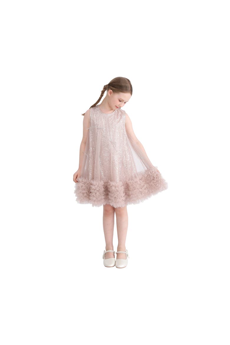 Evangeline Sequin Tulle Dress, Alternate, color, Pink