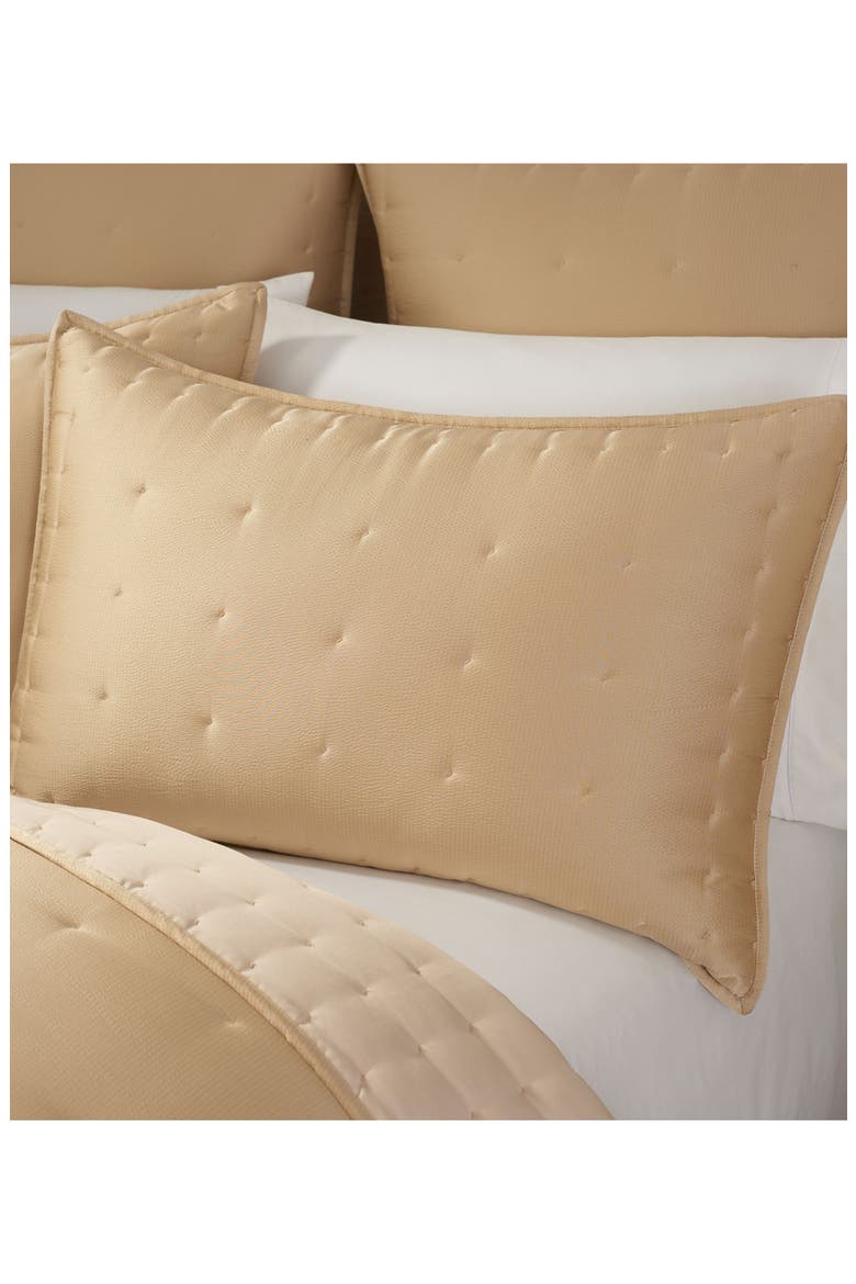 Hammered Silk & Cotton Blend Sham, Alternate, color, GOLD