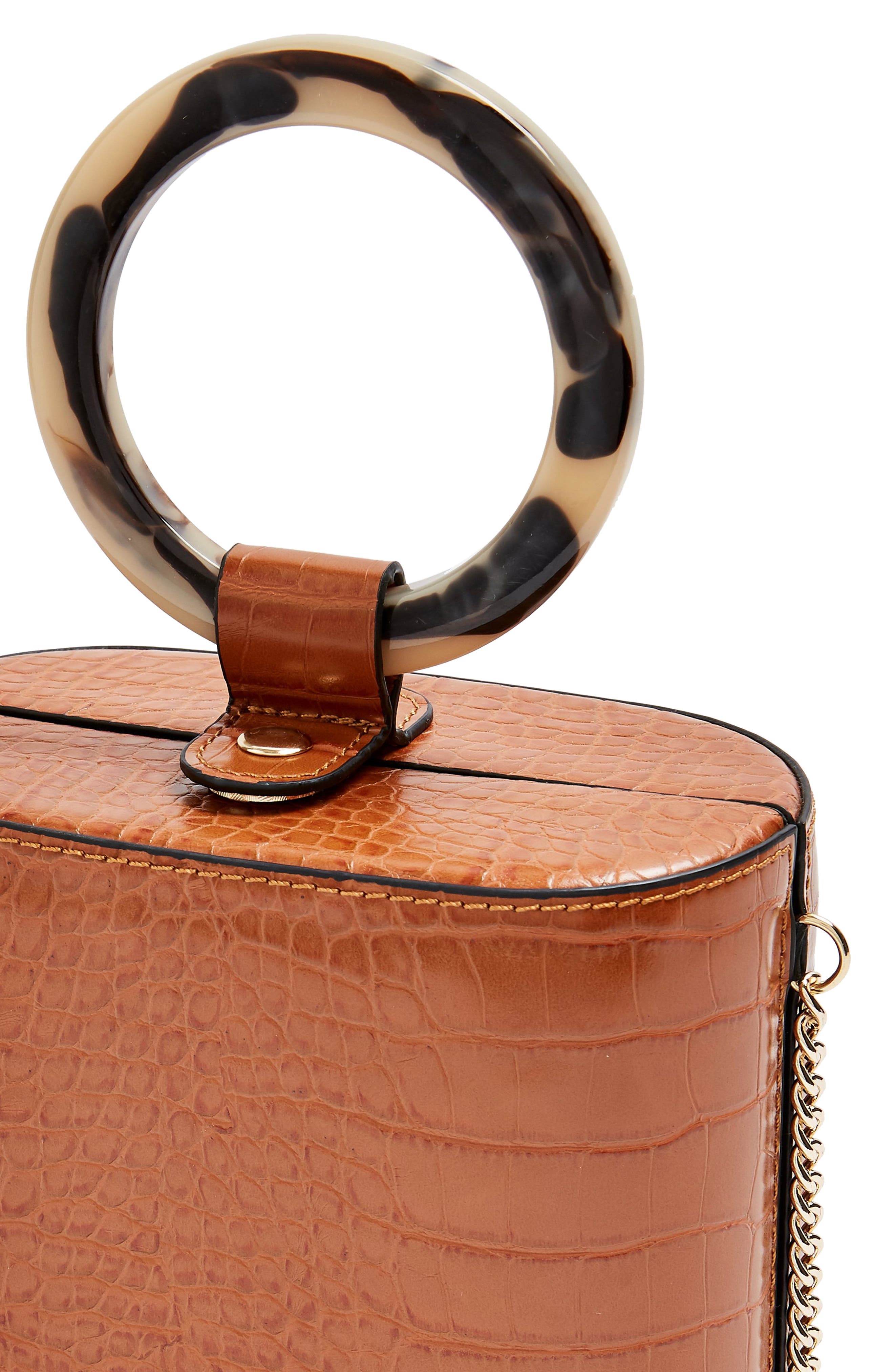 Topshop Gaze Crocodile Grab Bag, Alternate, color, 