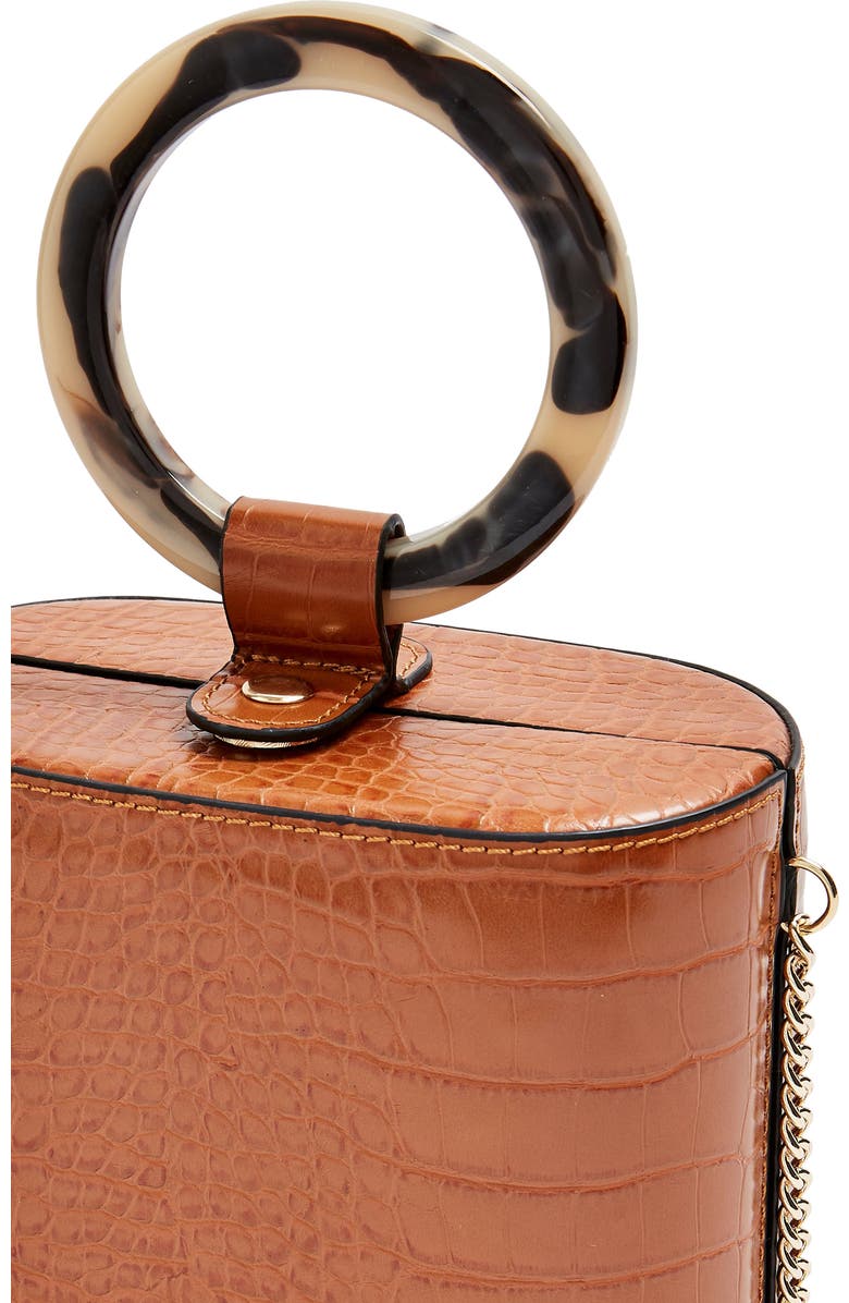 Topshop Gaze Crocodile Grab Bag, Alternate, color,
