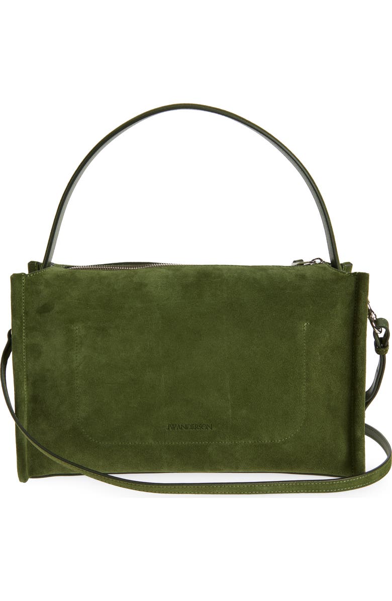 JW Anderson Medium Loafer Leather Shoulder Bag, Alternate, color, Khaki 575