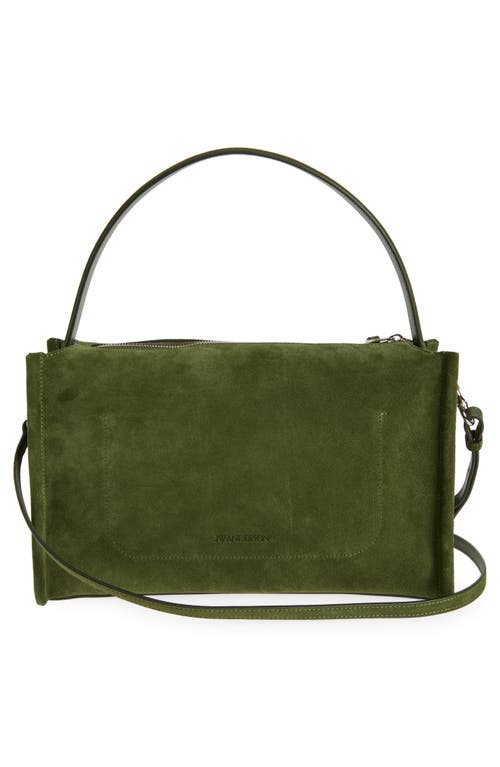 Jw Anderson Medium Loafer Leather Shoulder Bag In Khaki 575