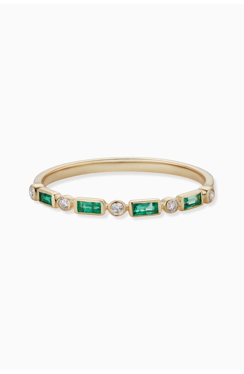 Oradina 14K Gold Crown Jewels Diamond Ring, Alternate, color, Gold/Green