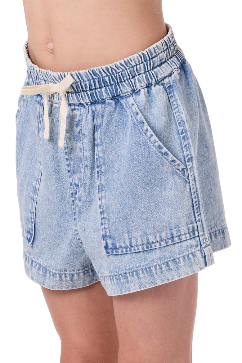 Kids' Kaylas Drawstring Denim Shorts, Alternate, color, DRIFTER
