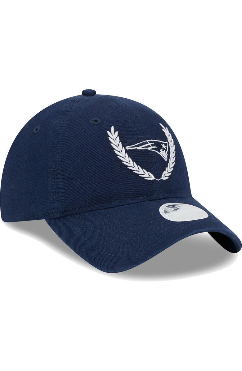 New Era Women's New Era Navy New England Patriots Leaves 9TWENTY Adjustable Hat, Alternate, color, Navy