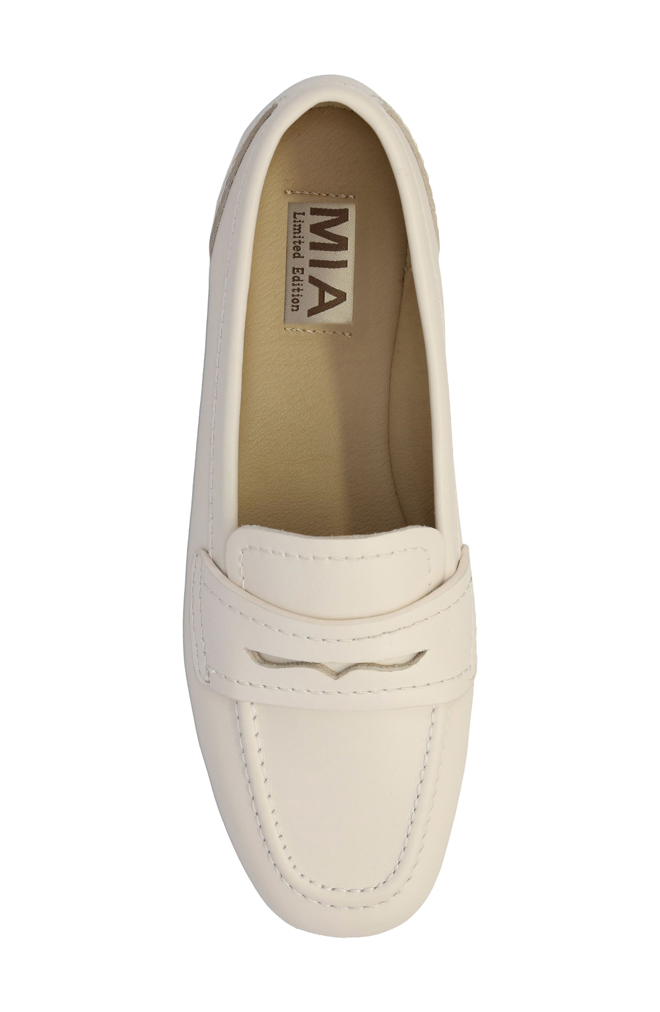 Bahar Penny Loafer, Alternate, color, BONE LEATH