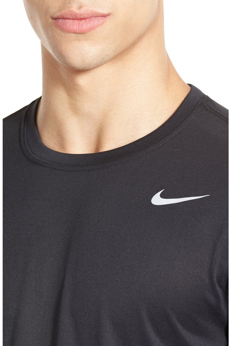 'Legend 2.0' Long Sleeve Dri-FIT Training T-Shirt, Alternate, color, BLACK/ BLACK/ MATTE SILVER
