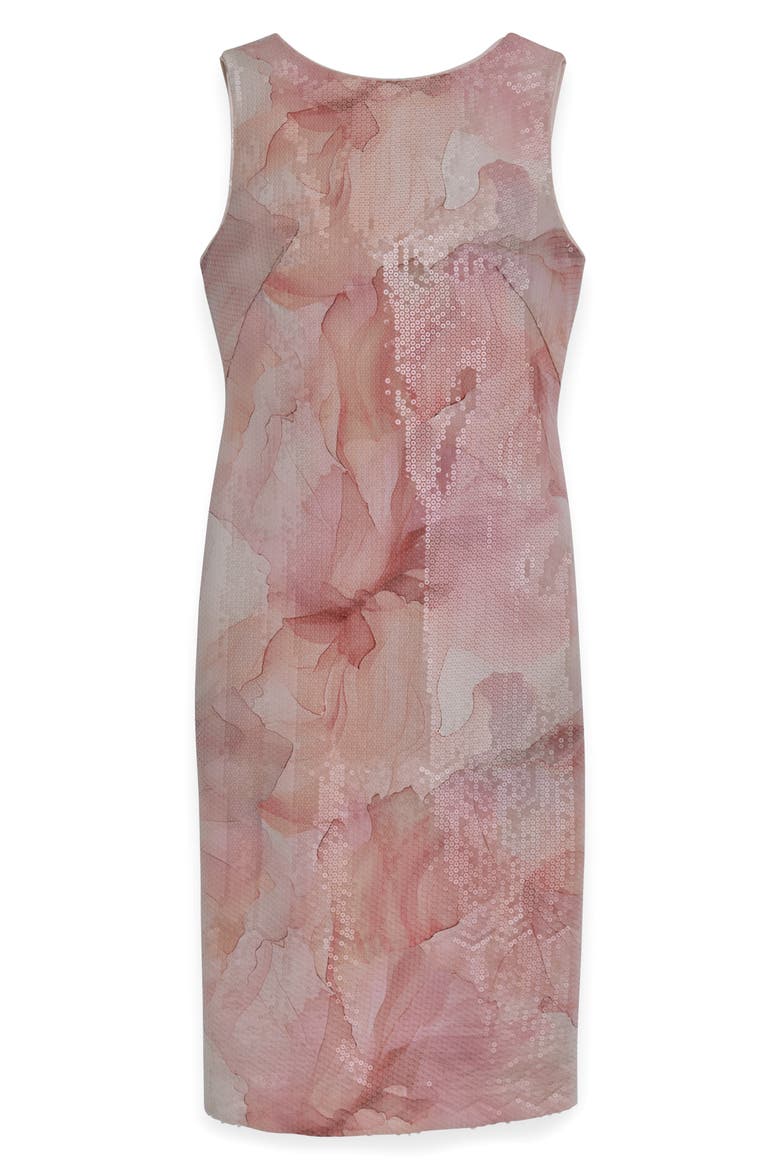 Sequin Floral Sheath Dress, Alternate, color, APRICOT MU