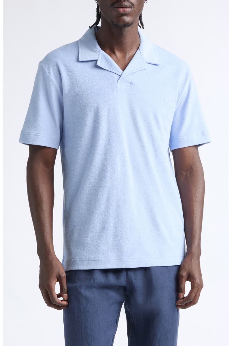 Cotton Terry Cloth Polo, Main, color, SKY