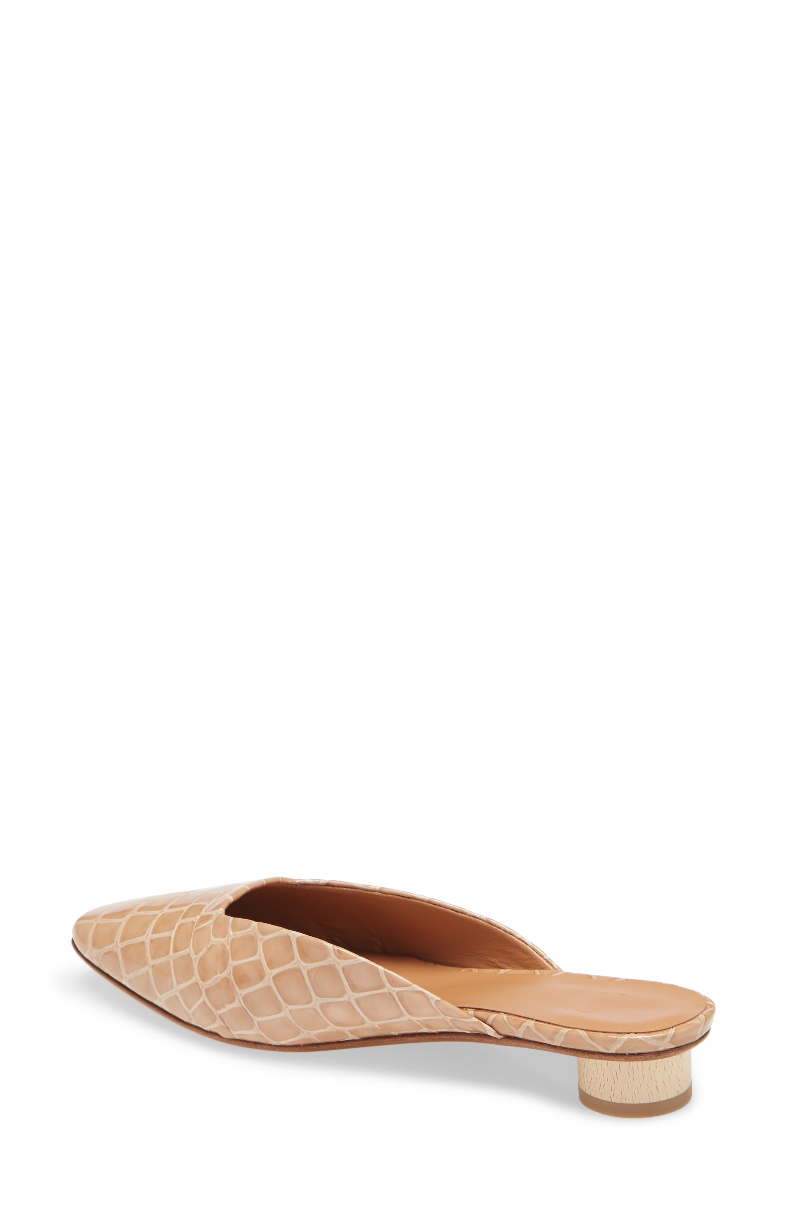 Carmen Mule, Alternate, color, DUNE CROCODILE PATENT LEATHER