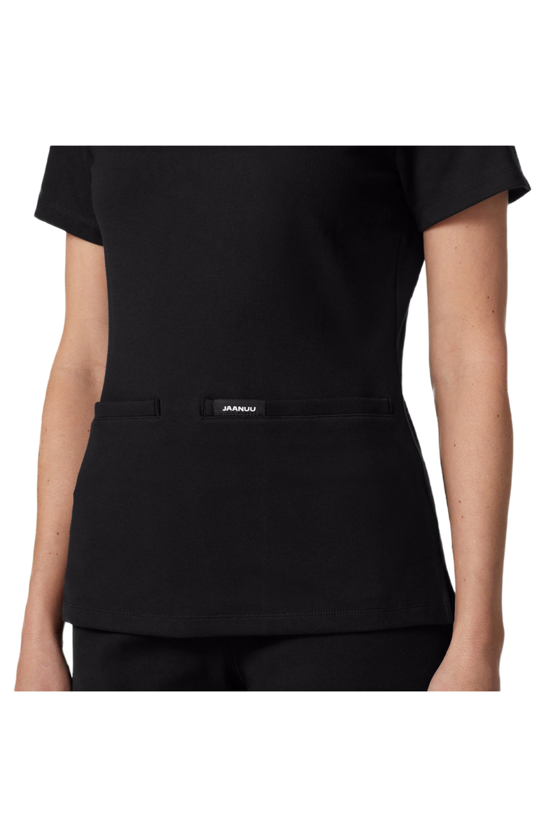 JAANUU Ceri Women's 6-Pocket Classic Scrub Jacket, Alternate, color, Black