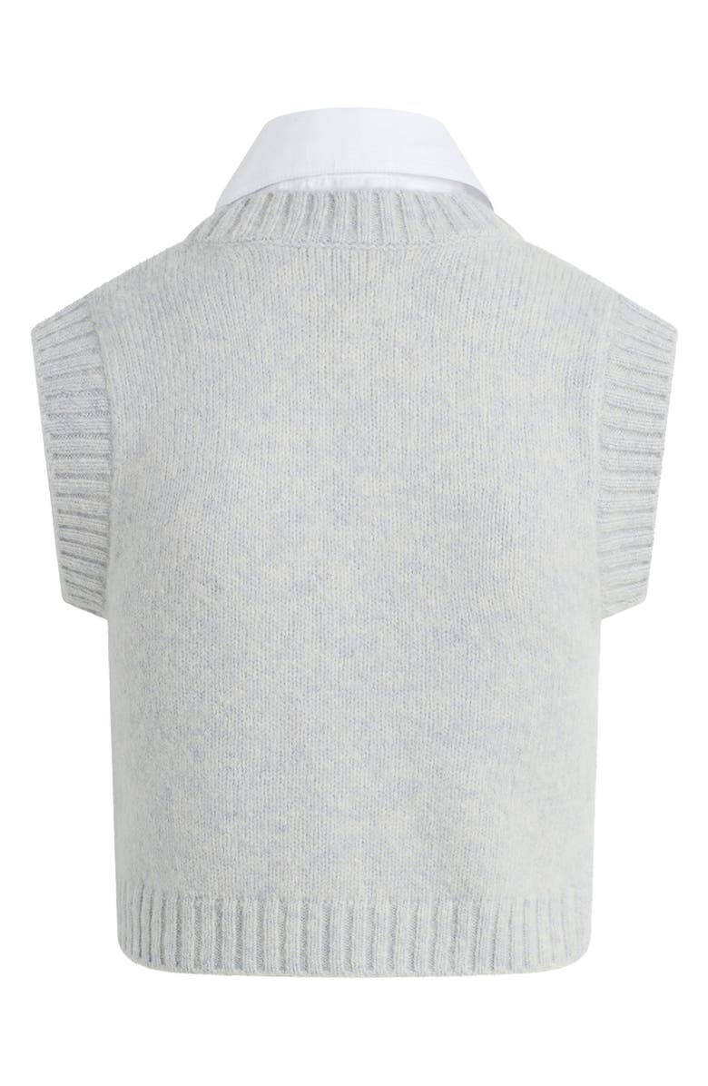 Favorite Daughter The Leigh Collar Sweater Vest, Alternate, color, Light Grey