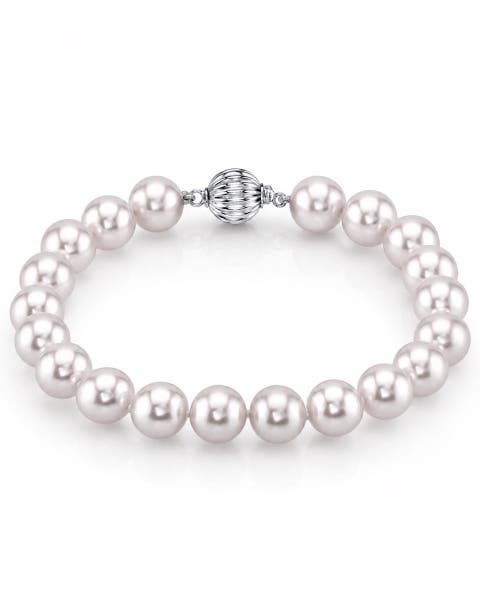 7.5-8.0mm Akoya White Pearl Bracelet - AAA Quality