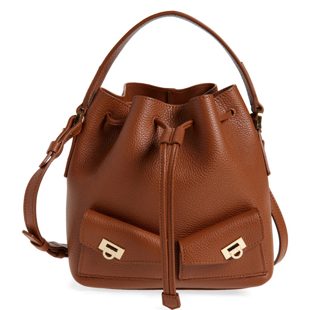 Ferragamo Mini Harley Leather Drawstring Bucket Bag