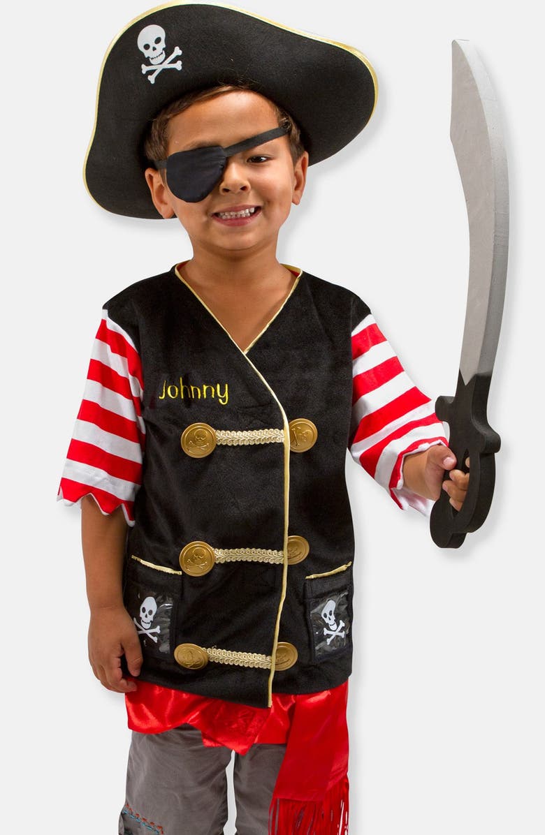 Melissa & Doug Personalized Pirate Costume, Main, color, 