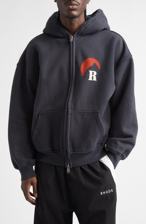 Moonlight Logo Full Zip Fleece Graphic Hoodie