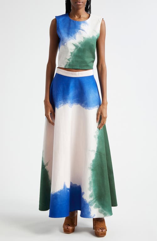Busayo Enitan Sleeveless Crop Top In Blue Multicolored