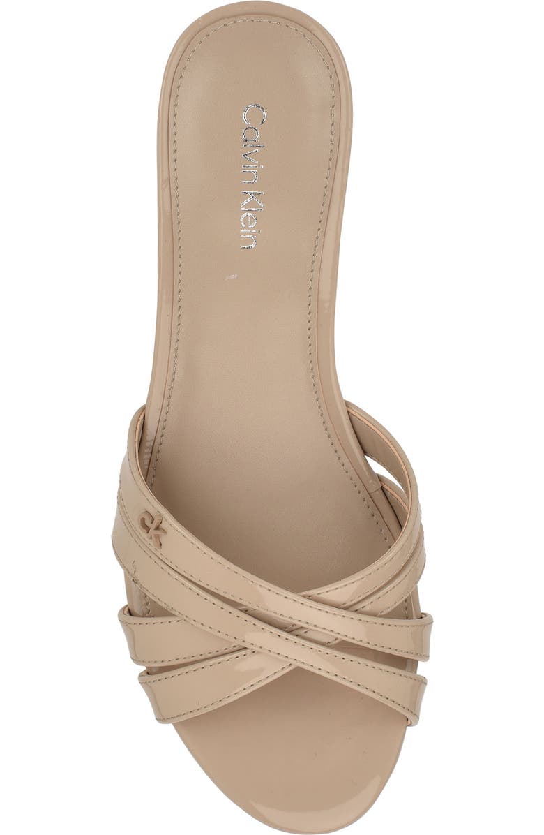Calvin Klein Gabbie Kitten Heel Slide Sandal, Alternate, color, Taupe