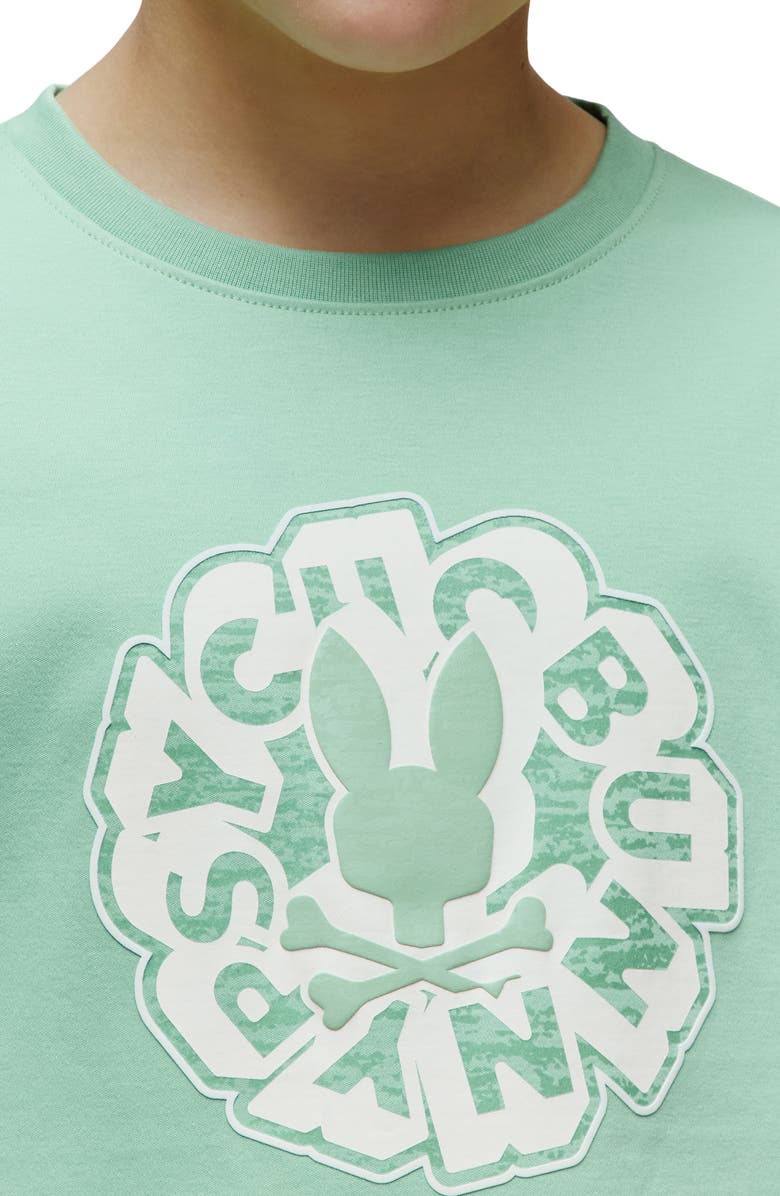 Psycho Bunny Kids' Toby Cotton Graphic T-Shirt, Alternate, color, Light Grass Green