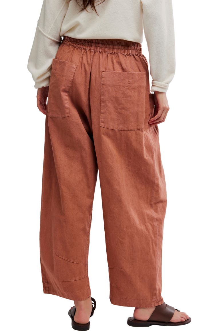 Free People Chambers Drawstring Linen & Cotton Pants (Women