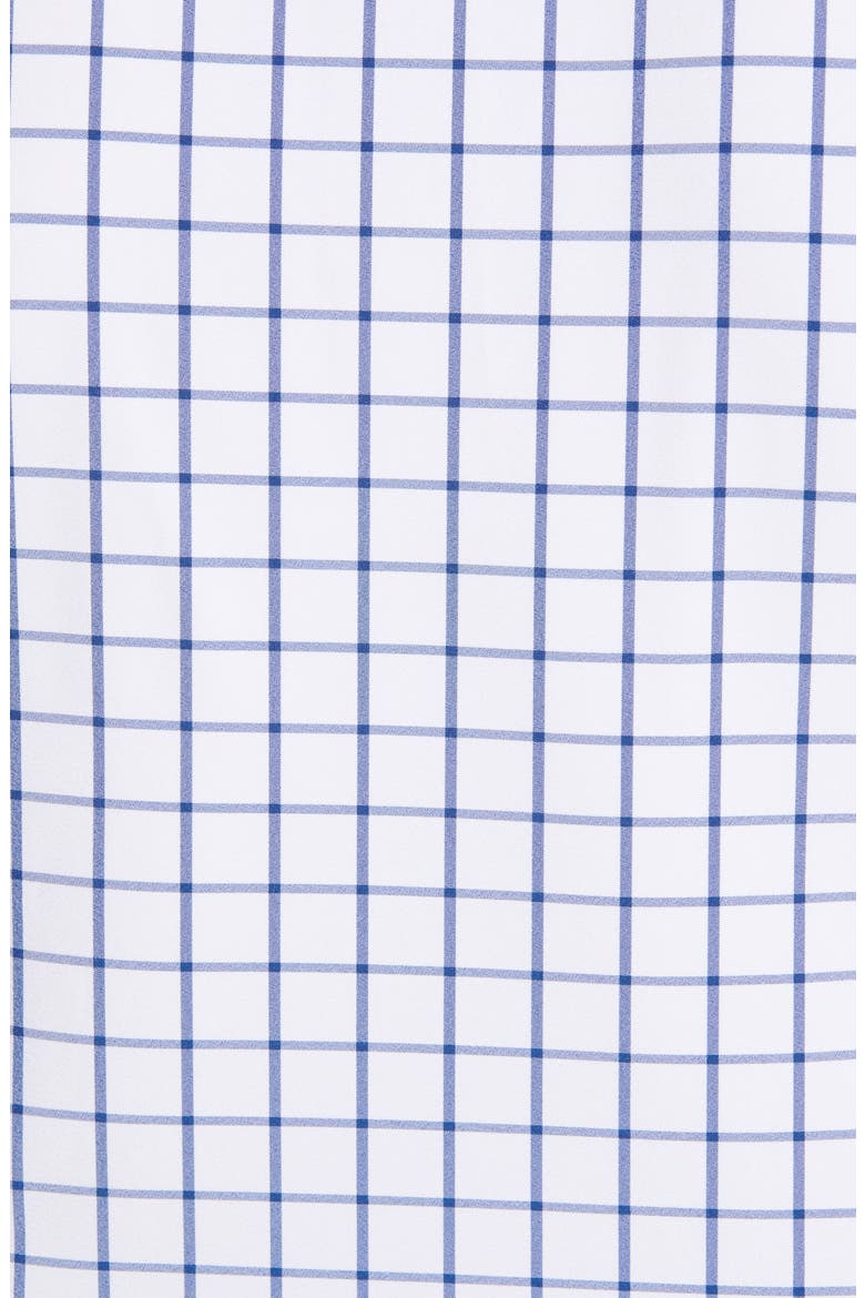 Leeward Trim Fit Check Button-Up Performance Shirt, Alternate, color, BLUE