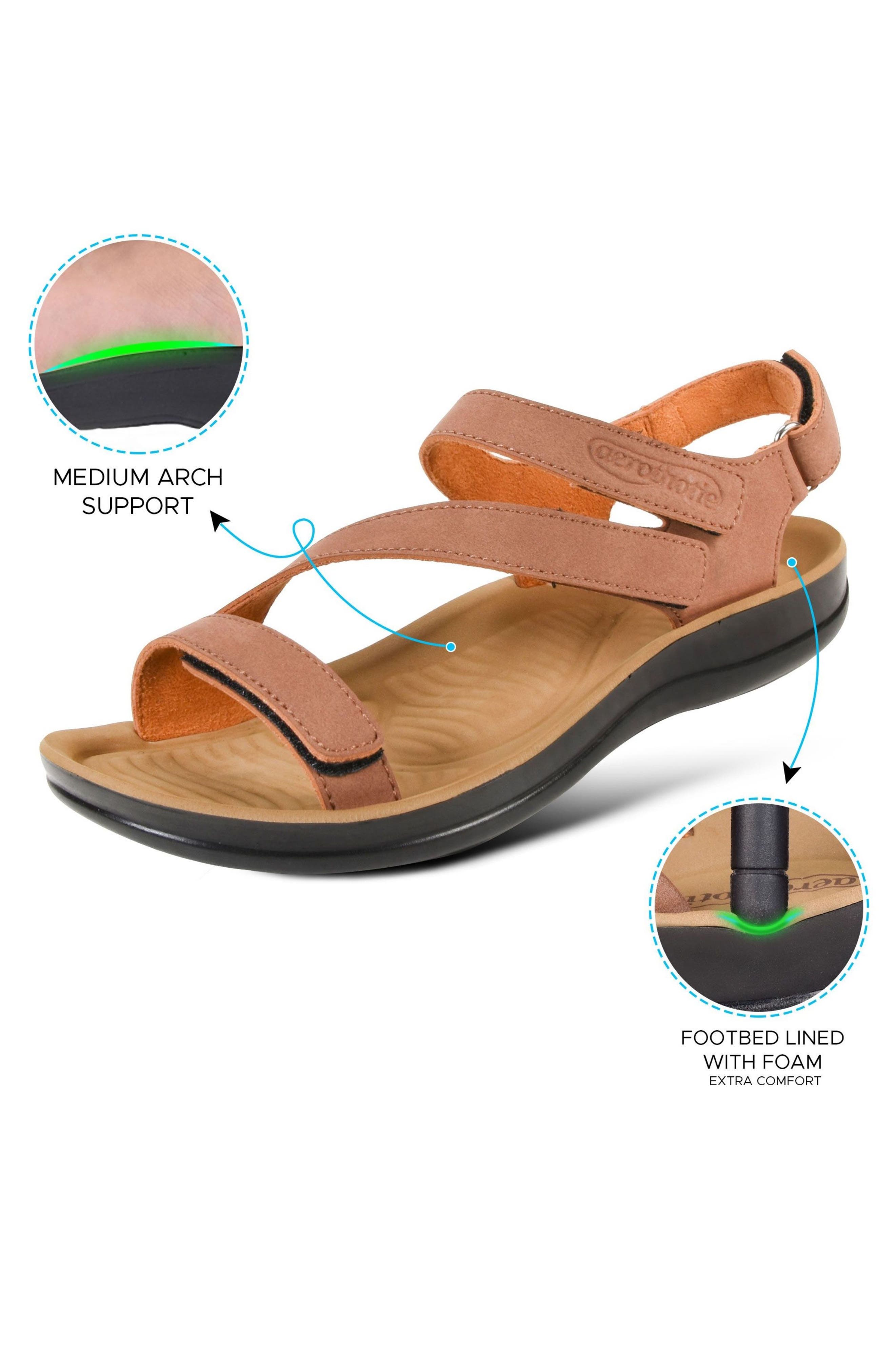Zion Adjustable Strap Sandal, Alternate, color, BROWN
