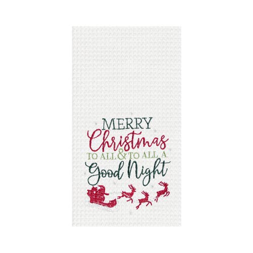 C & F Home C&f Home Merry Christmas & Good Nigh Towel In White