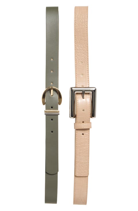 2-for-1 Assorted Faux Leather Belts