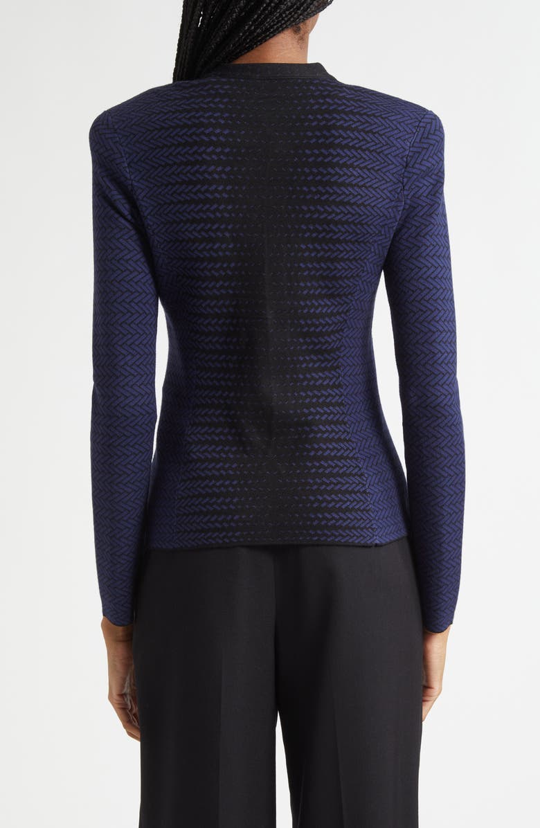Emporio Armani Pattern Knit Jacket, Alternate, color, Blue Multi